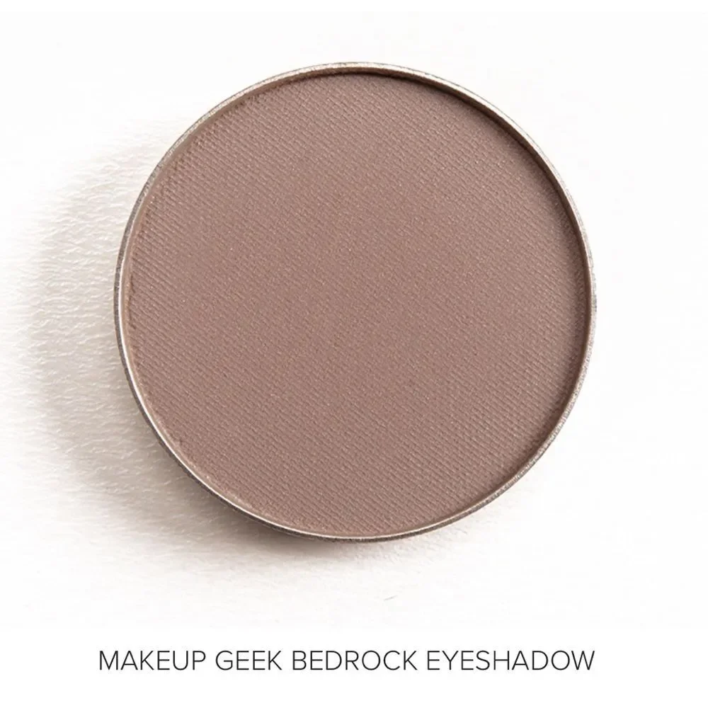Makeup Geek Bedrock Eyeshadow PowderMatte Grey Taupe Discontinued